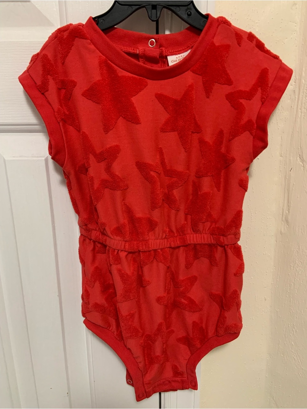 Cat & Jack Red Star Textured Bodysuit